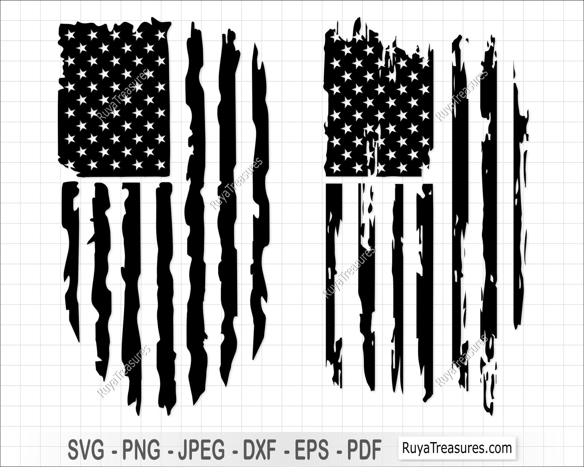 USA Grunge Flag Svg
