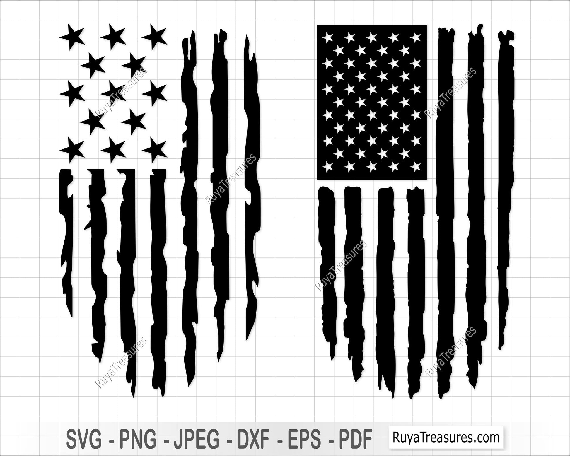USA Grunge Flag Svg Png