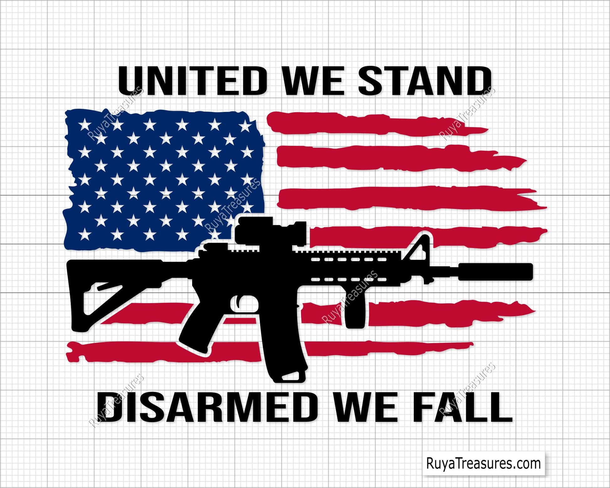 United We Stand Disarmed We Fall Svg