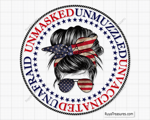 Unmasked Unvaccinated Messy Bun PNG