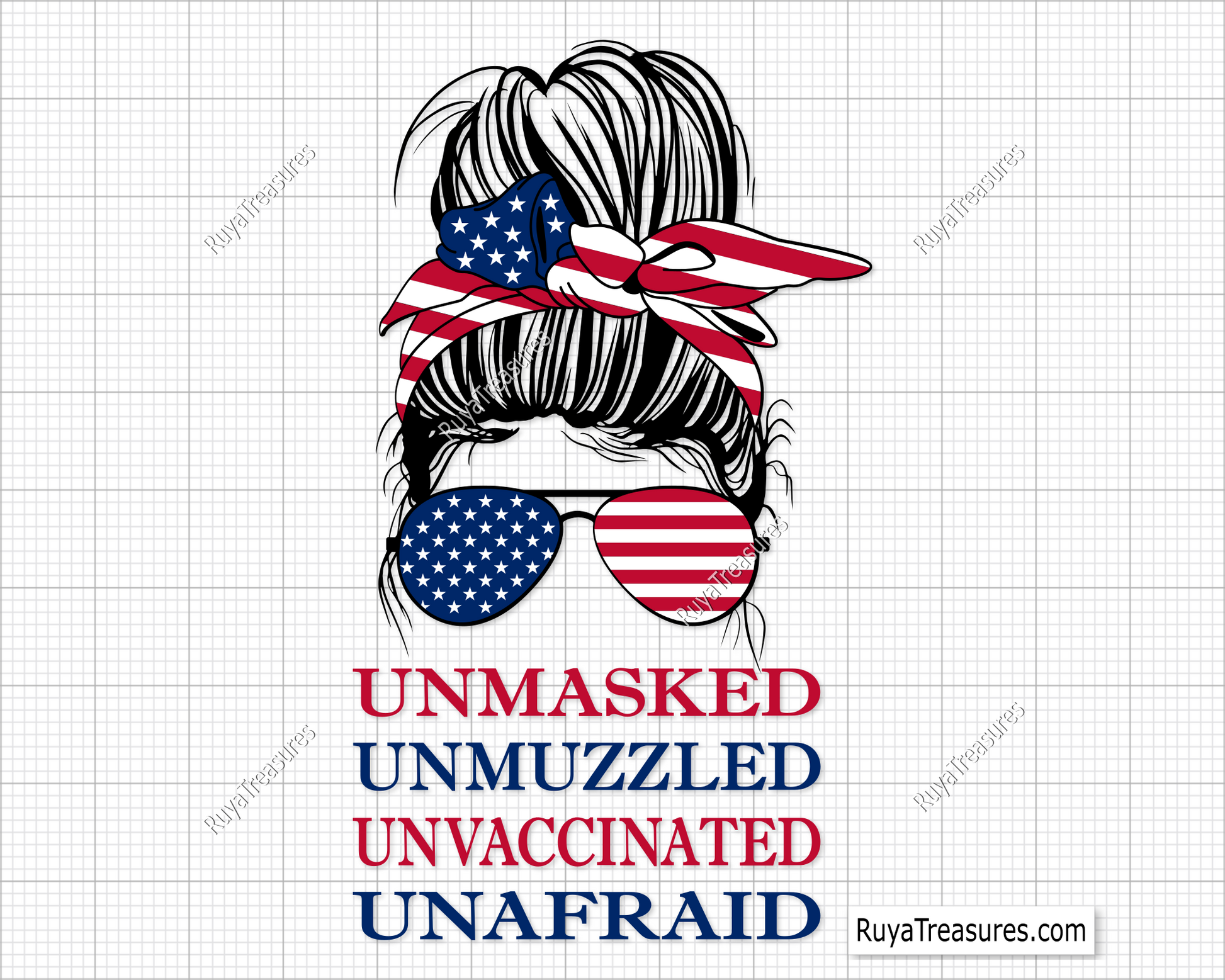 Unmasked Unvaccinated Unmuzzled Unafraid Svg