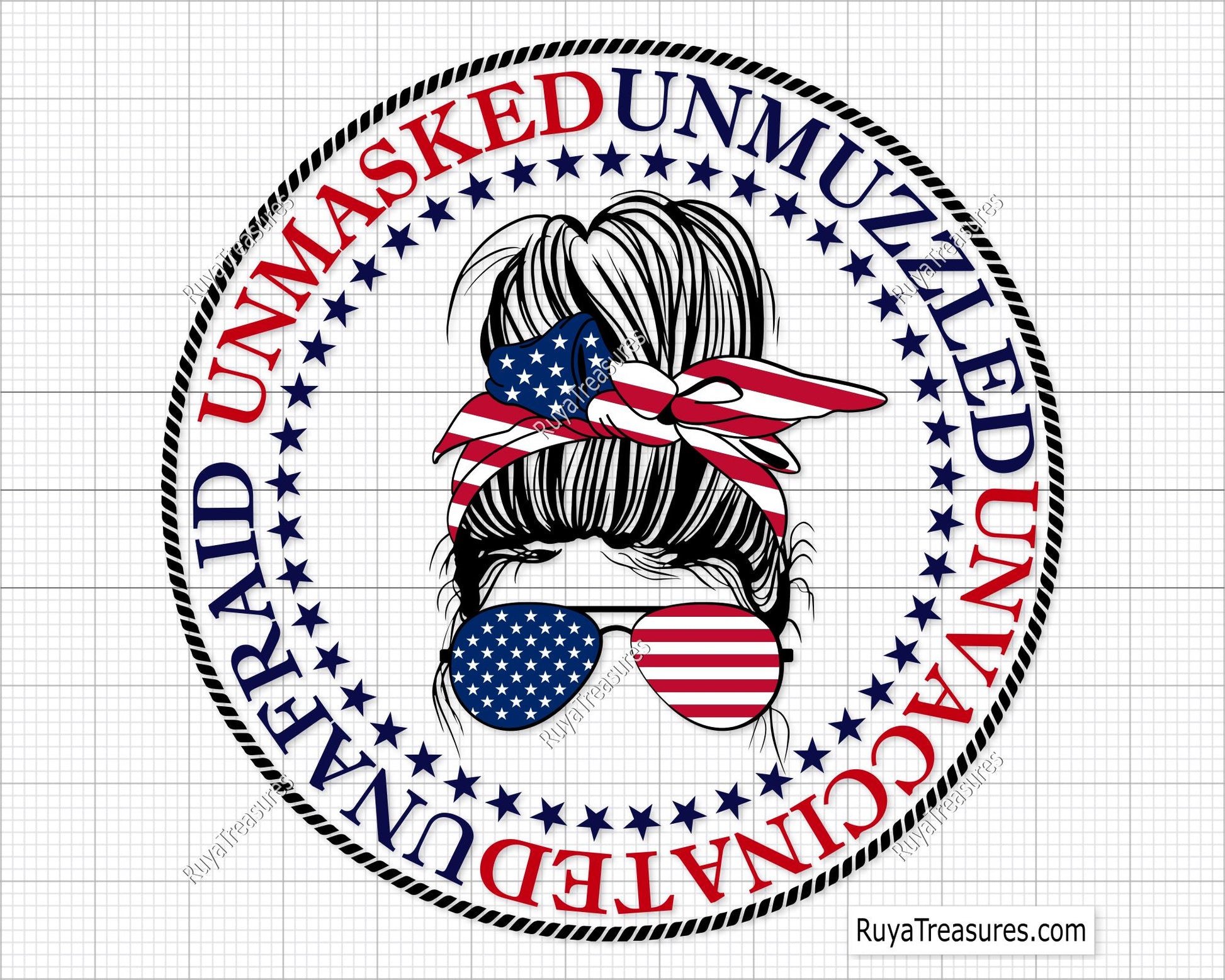 Unmasked Unvaccinated Unmuzzled Unafraid Svg