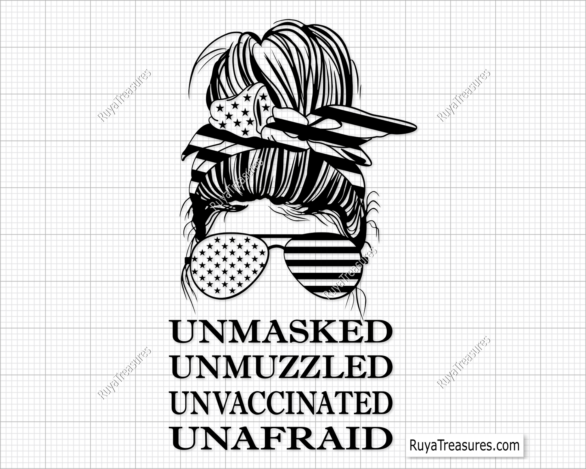 Unmasked Unvaccinated Unmuzzled Unafraid Svg