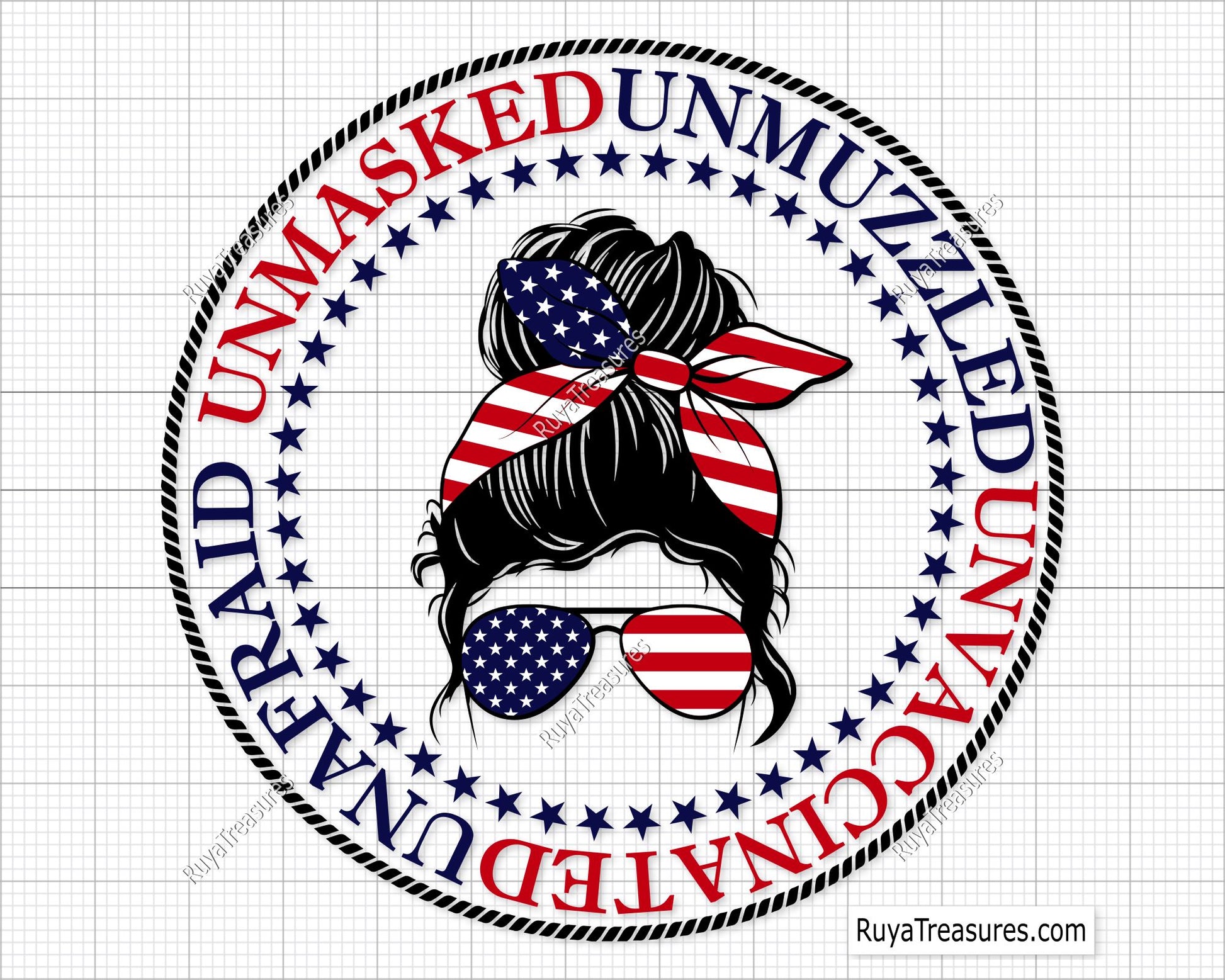 Unmasked Unvaccinated Unmuzzled Unafraid Svg