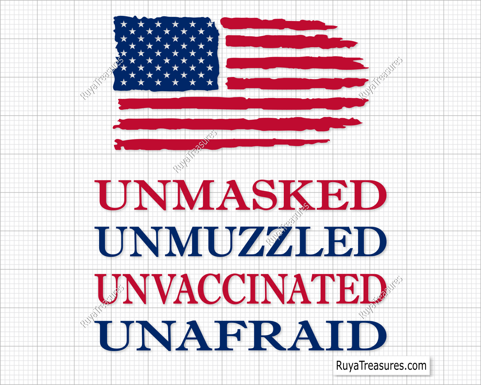 Unmasked Unvaccinated Unmuzzled Unafraid svg