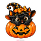Vintage Halloween PNG Bundle, Retro Spooky Character Clipart