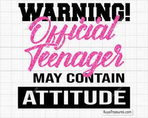 Warning Official Teenager svg 