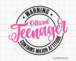 Warning Official Teenager svg 