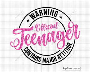 Warning Official Teenager svg 