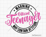 Warning Official Teenager svg