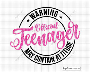 Warning Official Teenager svg