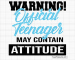 Warning Official Teenager svg