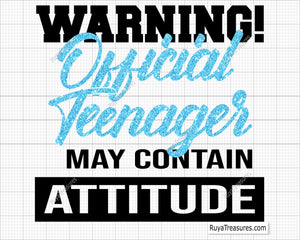 Warning Official Teenager svg
