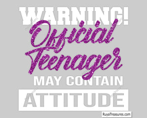 Warning Official Teenager 01a Purple