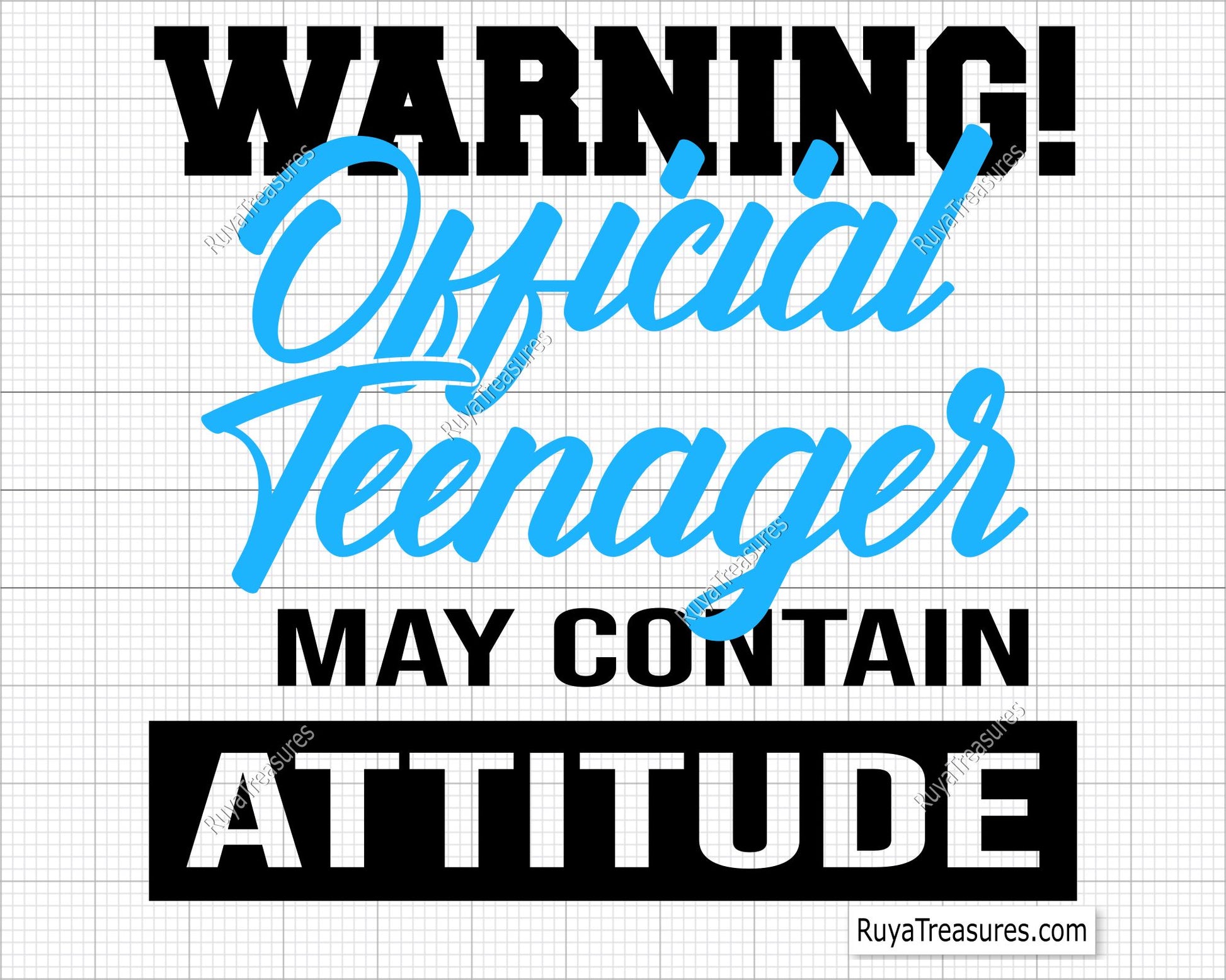Warning Official Teenager svg