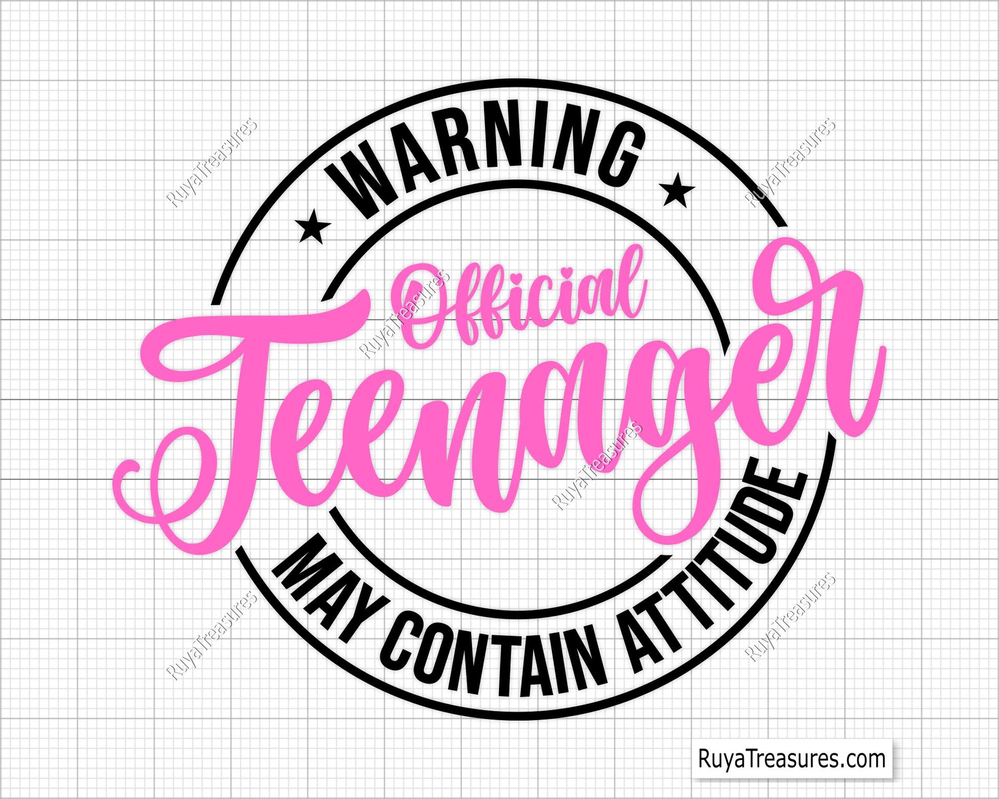 Warning Official Teenager svg