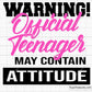 Warning Official Teenager svg 