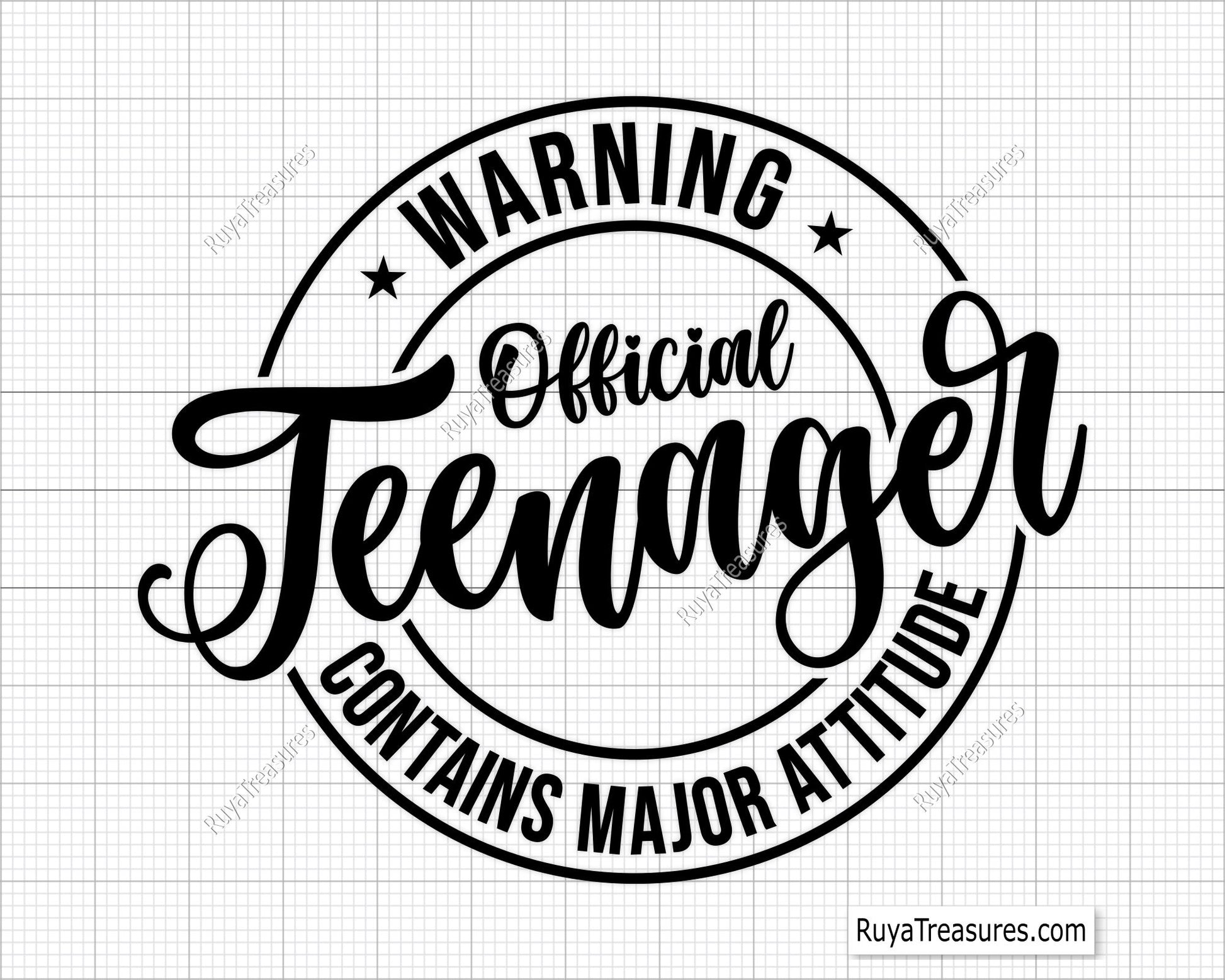 Official Teenager Svg Png