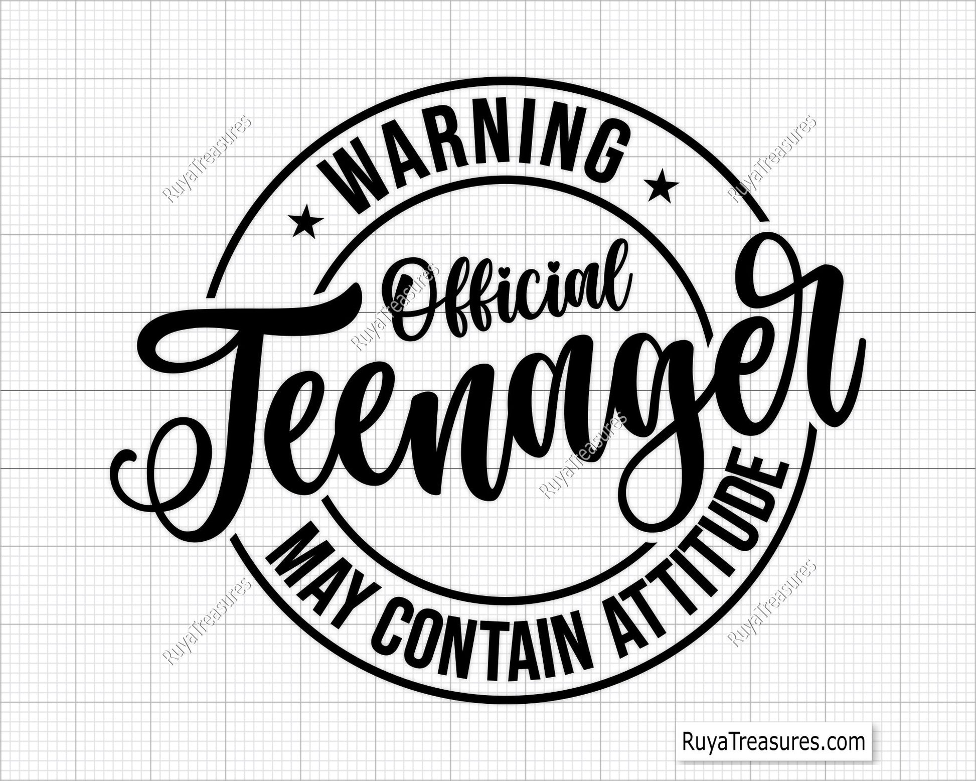 Warning Official Teenager svg