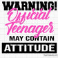 Warning Official Teenager svg 