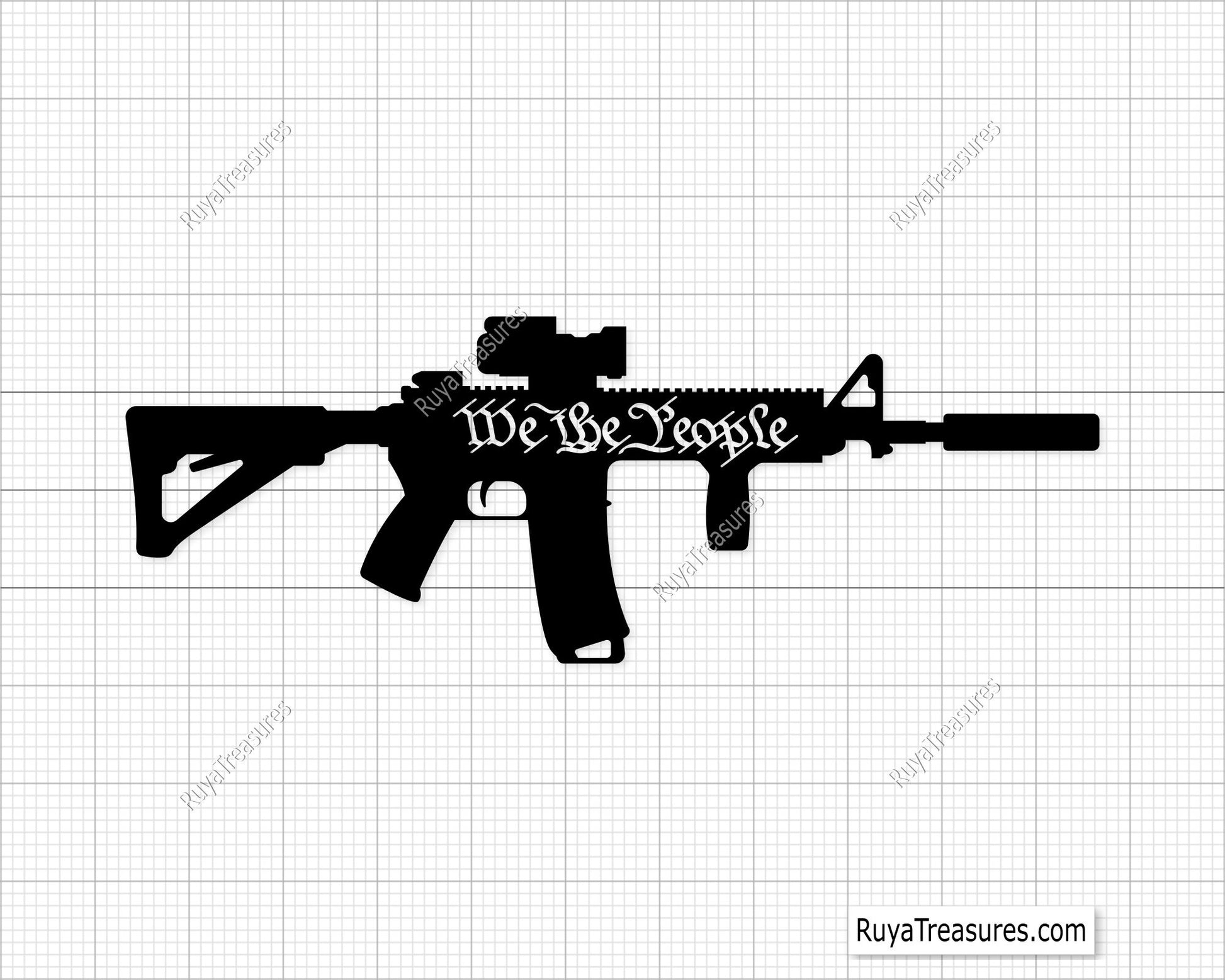 We The People AR15 Svg