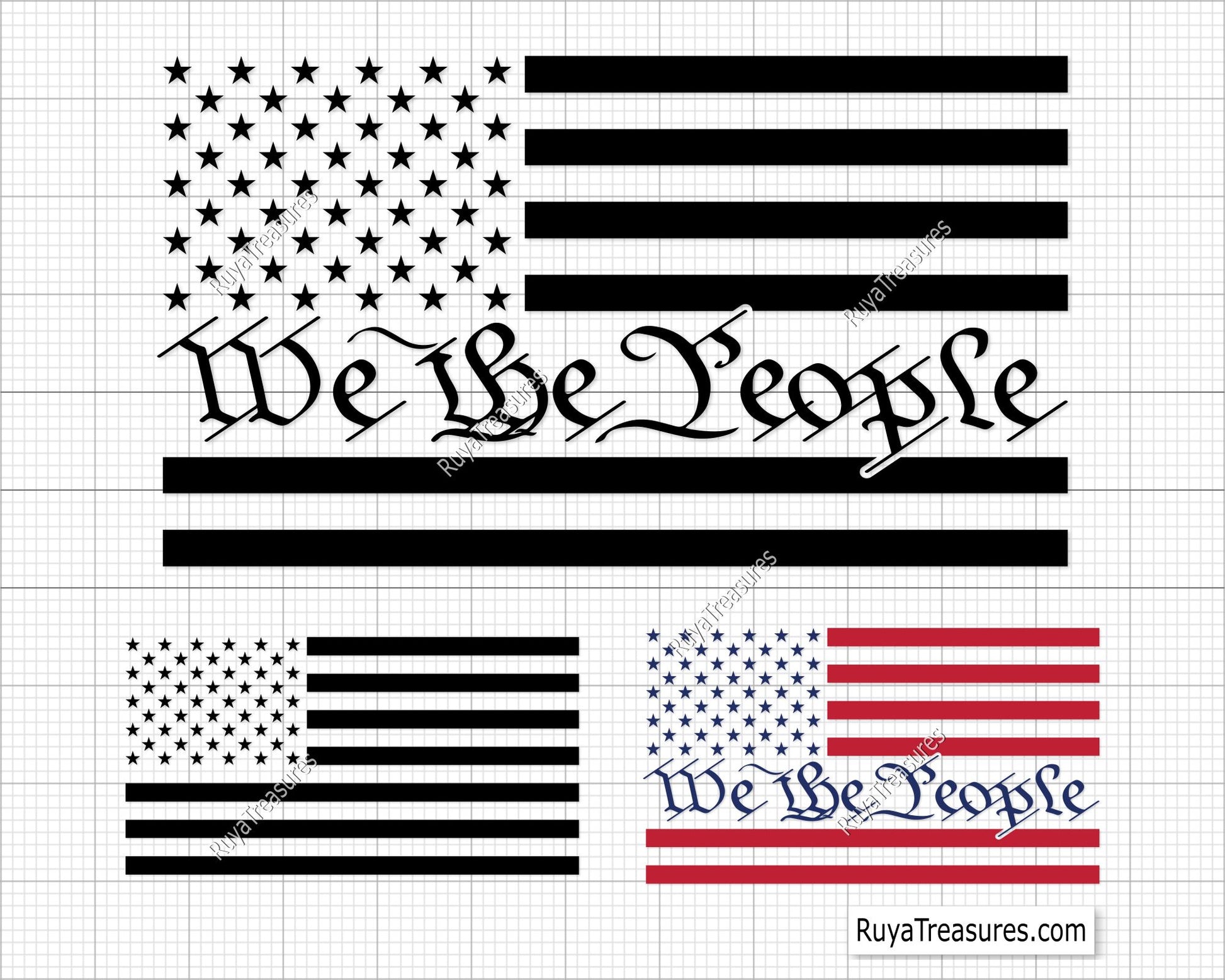 We The People Flag Svg