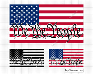 We The People Flag Svg