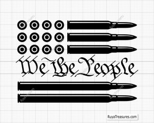 We the People Bullet Flag Svg