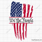 We the People Distressed Flag Svg