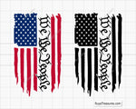We the People Distressed Flag Svg