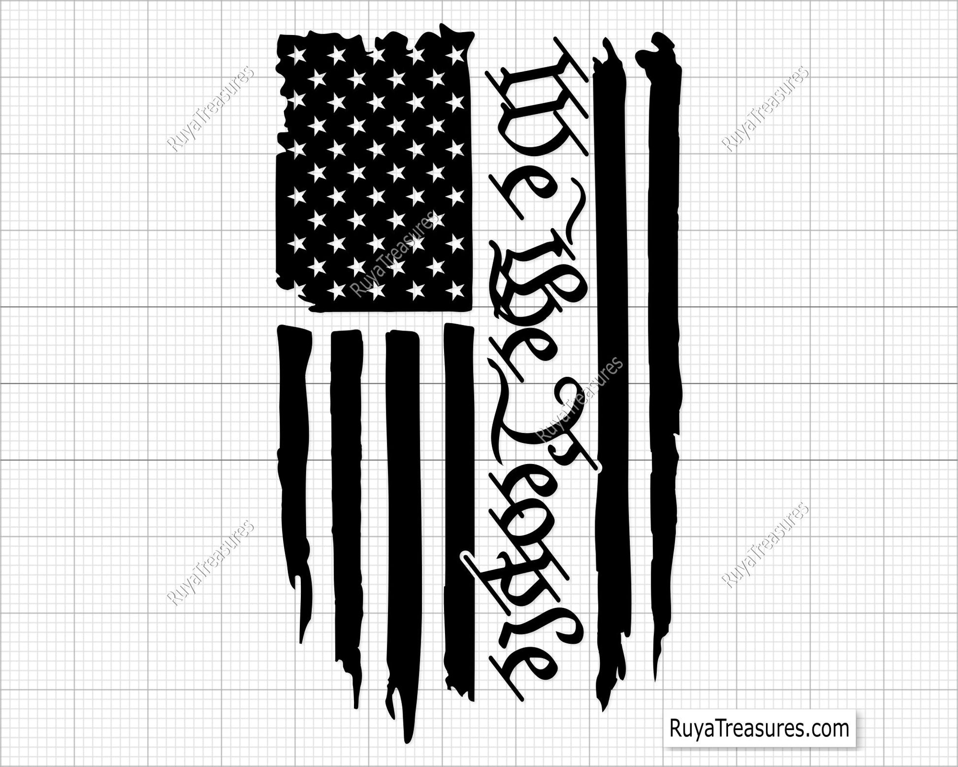 We the People Distressed Flag Svg
