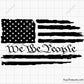 We the People Distressed Flag Svg