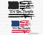 We the People Guns Flag Svg