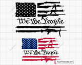 We the People Guns Flag Svg