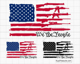 We the People Guns Flag Svg