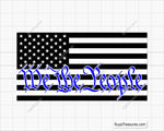 We the People Thin Blue Line Flag Svg