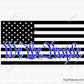 We the People Thin Blue Line Flag Svg