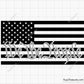We the People Thin Gray Line Flag Svg
