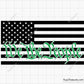 We the People Thin Green Line Flag Svg