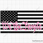 We the People Thin Pink Line Flag Svg