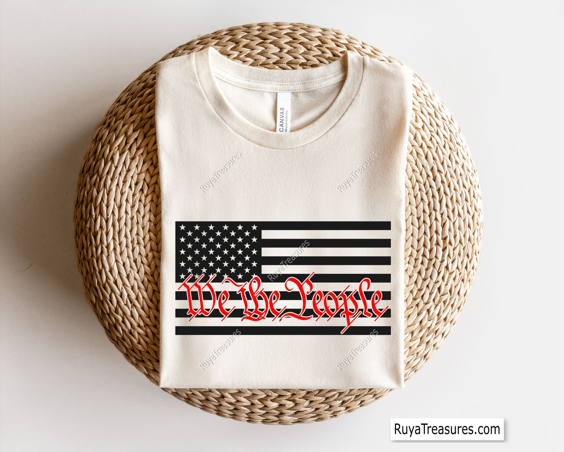 We the People Thin Red Line Flag Svg