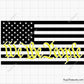 We the People Thin Yellow Line Flag Svg