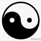 Yin and Yang SVG PNG symbol representing balance and harmony, ideal for digital designs and DIY projects