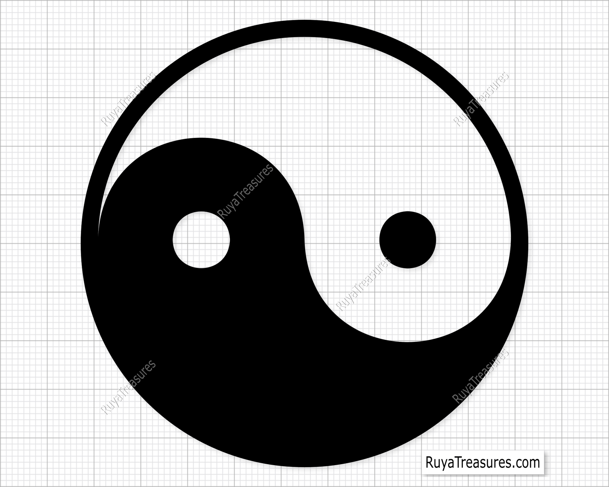 Yin and Yang SVG PNG symbol representing balance and harmony, ideal for digital designs and DIY projects