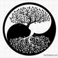 Yin and Yang Tree SVG PNG featuring a Tree of Life design symbolizing balance, harmony, and nature, ideal for crafting projects