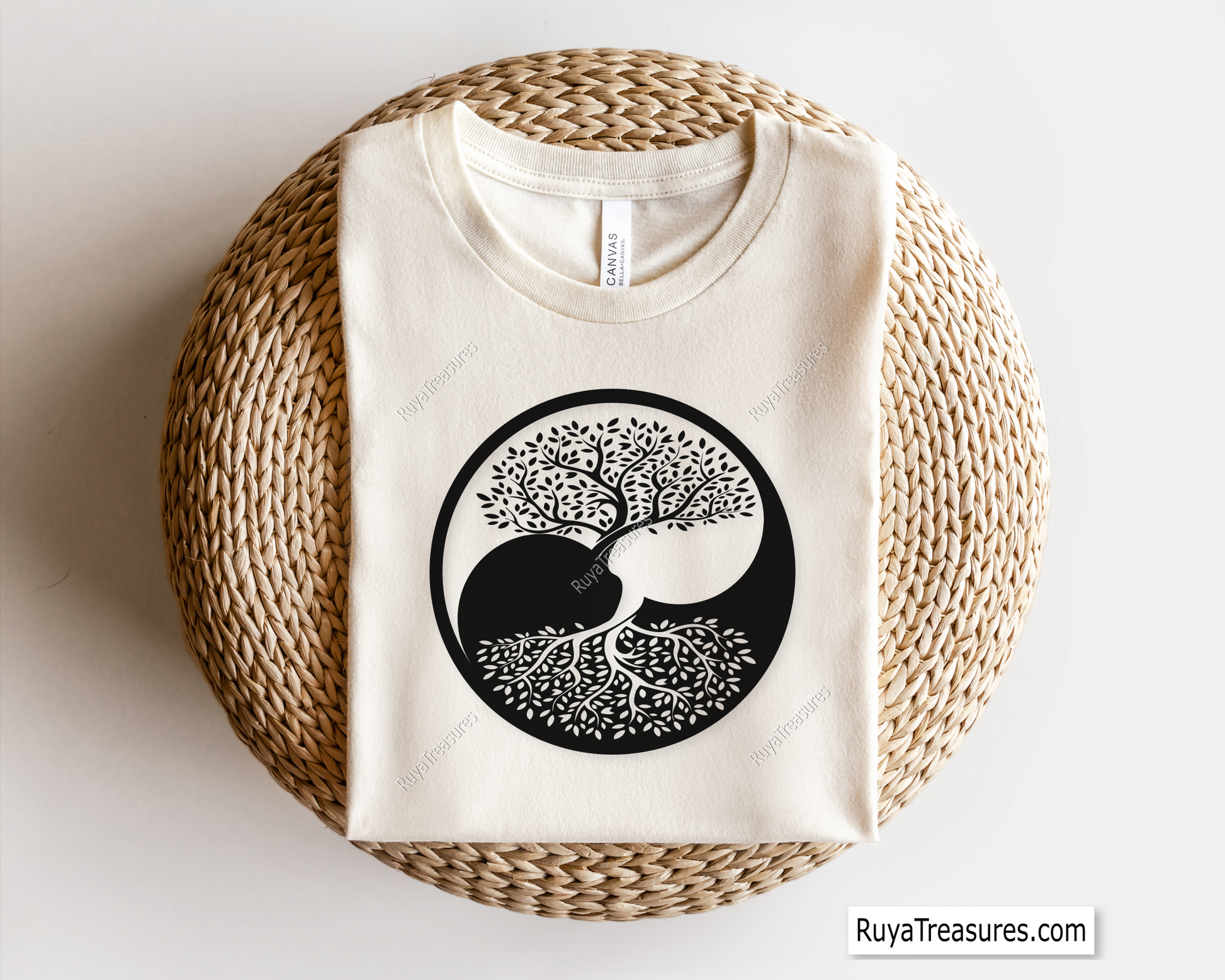 Yin and Yang Tree SVG PNG featuring a Tree of Life design symbolizing balance, harmony, and nature, ideal for crafting projects