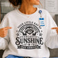 Raccoon lettering artwork; digital design displayed on a white sweatshirt mockup, shown on the front