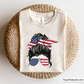 Messy Bun Patriotic svg