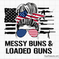 Messy Bun and Loaded Guns svg 