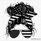 4th of July Messy Bun svg